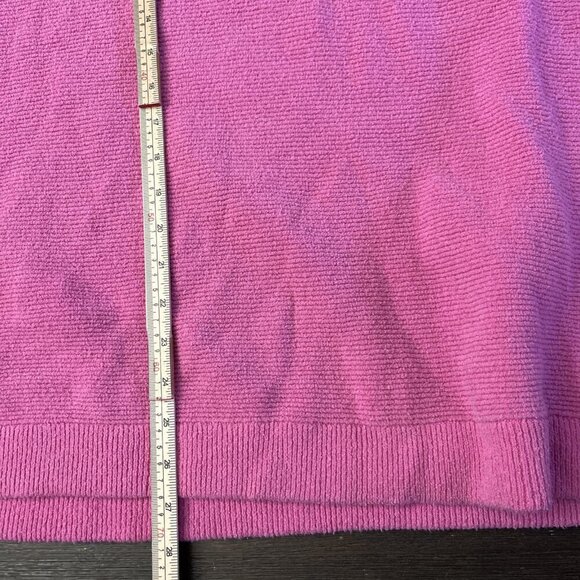 Free People Pink Oversized Pullover Ribbed Mock Neck Bat Wing Sweater Top Size S - Picture 4 of 6